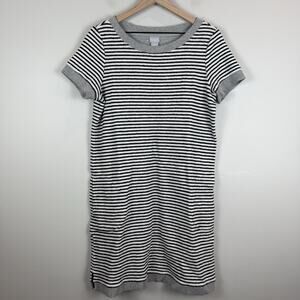 Chico's Zenergy Women's Sweater Dress 1 US 8 Medium Multi Striped Pockets Casual